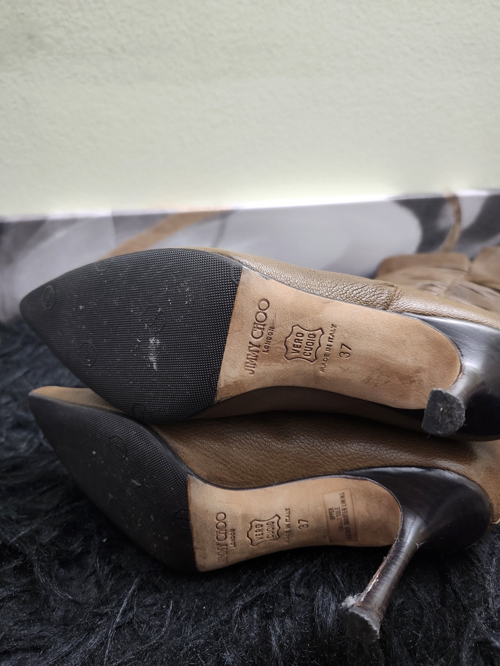 Jimmy Choo Tawny Leather Boot Size 7 - Picture 5 of 5